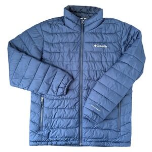 Columbia Omni Heat Mens Puffer Jacket (LG) Quilted Full Zip Gorpcore Outdoor